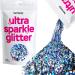 Hemway Extra Chunky Glitter 100g 3.5oz Cosmetic Safe Gun Metal Grey Holographic Gun Metal Grey Holographic Extra Chunky - 100g