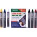 Trustic Universal Crayon Wax Marker for Industrial and Craft Detailed Marking on Lumber Metal Carton Ceramics Concrete Glass Plastic Tire 4 x 1/2 Pack of 12 (Multicolor) mutlicolored