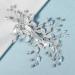 Wedding Hair Clip Crystal Bridal Hair Piece Hair Accessories for Women Girls Bridesmaid Handmade Flower Rhinestone Head Pieces Barrette Hair Pin (Sliver) - Buy Online on GoSupps.com