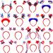SGBETTER 16 Pack Patriotic Head Boppers Headbands 4th of July Headband Independence Day Headbands American Flag Headband for Independence Day Party Accessories