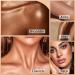 Rose Gold Body Shimmer Oil - Long Lasting Illuminator & Highlighter with Brush | Moisturizing Glitter Oil 3.38 Fl Oz - Buy Online on GoSupps.com