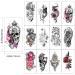 Konsait 24 Sheets Large Temporary Tattoos - Big Flowers Tribal Totem Design - Body Stickers for Men and Women - Buy Online on GoSupps.com