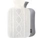 Hot Water Bottle with Cover - Premium Soft Knitted Cover - 1.8l Large Capacity - Hot Water Bag for Pain Relief Neck and Shoulders Back & Cosy Nights - Great Gift for Women (Off-White) Off White
