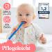 Bite Tube Set - 6 BPA-Free Silicone Dental Aids with 2 Cleaning Brushes for Baby Teething - Grayling & Violet Root Colors - Buy Online on GoSupps.com