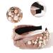 Ivyu Knotted Pearl Headbands for Women - Stylish No-Slip Hair Accessories in Black, Pink & Gold | Cute Gifts for Girls - Buy Online on GoSupps.com