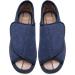 Happy Touch Men's Memory Foam Diabetic Slippers - Open Toe, Adjustable Extra Wide, for Swollen Feet - Navy Blue - Size 9 - Buy Online on GoSupps.com