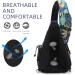 TurnWay Water-Proof Sling Bag with USB Charging Port - Ideal for Travel, Hiking, Cycling, Camping | Palma Leaf Pattern - Buy Online on GoSupps.com