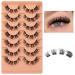 Cluster Natural Lashes D Curl Wispy Individual Strips False Eyelashes - Eefofnn DIY Lash Extensions Multipack - Buy Online on GoSupps.com