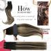 Moresoo Ombre Remy Clip in Hair Extensions - Black to Brown with Caramel Blonde, 120g/7pcs, 16 Inch - Buy Online on GoSupps.com