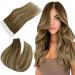 Easyouth Real Tape in Hair Extensions Human Hair Glue in Extensions Balayage Medium Brown to Honey Blonde Tape in Extensions Ombre Hair 16 Inch 40g 20Pcs 16 Inch #4/27/4