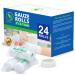 Sanitized Care Gauze Rolls Individually Wrapped Pack of 24, 4 Inches x 4.1 Yards, Premium Quality Conforming Bandages with Medical Tape