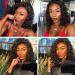 QINGSIYU Brazilian Water Wave Human Hair Lace Front Wig 14 - Natural Black Wavy T-Part Wig for Black Women - Buy Online on GoSupps.com