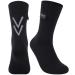 RANDY SUN Merino Wool Hiking Waterproof Socks, Unisex Lightweight Breathable Multisport Crew Socks 1 Pair Black-37% Merino Wool Medium