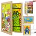 Nuyikaso 1 piece picture frame children's drawings a4 children artificial frame front opening for 150 pictures.
