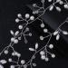 Fanvoes Silver Pearl Wedding Hair Vine Headband with Rhinestone Crystal Ivory Bead - 40'' Inch - Bridal Hair Accessories - Buy Online on GoSupps.com
