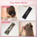 3-Piece Hair Bun Maker Set - Easy, Flexible Donut Hair Twister for Fashionable French Hairstyles - Black Polka Dots - Hair Accessories for Women & Girls - Buy Online on GoSupps.com