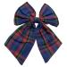 YUPs Tartan bow knot hair clips Plaid fashion accessories Festive hairpins Handmade bow knot clip for Girls and Women (Blue)