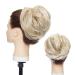 Shop Thick 80g Large Hair Tie Extensions for Messy Buns & Updos - Voluminous Ash Blonde & Bleach Blonde Hair - Buy Online on GoSupps.com