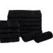 Cotton Salon Towels 12-Pack Black 16x27 inches - Soft Absorbent Quick Dry Hand Towel for Gym, Salon, Spa - 100% Cotton - Buy Online on GoSupps.com
