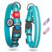 Waudog Reflecting dog collar big dogs nylon dog collar medium-sized dog collar small dogs adjustable puppy clay nylon dog collars blue bright 24-40 cm length 20 mm width