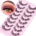 Natural Look Wispy Cluster Lashes - 8 Pairs | 8-15MM Individual Lashes for Fluffy Cat Eye Extensions - Buy Online on GoSupps.com