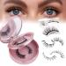 GEMERRY 2 Pair Magnetic Eyelashes Natural Look No Glue or Eyeliner Needed Magnetic Eyelashes Magnetic Lashes Natural Look Reusable Magnetic Eyelashes with Applicator(DWSP+N07) C01