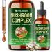 WELBUDA 11in1 Mushroom Supplement Liquid Complex Blend with Lion's Mane Cordyceps Sinensis Reishi Chaga Turkey Tail Ashwagandha Maitake Shiitake and Oyster Mushrooms - 1 FL Oz - 60 Day Supply