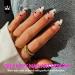 KQueenest 30 Pcs White French Tip Press-On Nails - Short Almond Acrylic & Nude Pink Gel Nails for Women - Classic DIY Manicure - Buy Online on GoSupps.com
