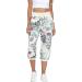 MISS MOLY Women's Floral Print Cargo Joggers Capris with Pockets - Medium - Buy Online on GoSupps.com