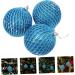 Zerodeko 3pcs Christmas Foam Ball Christmas Window Pendant Wrapped Hanging Ball Party The Tree Sticky Powder Blue 8X8X8CM - Buy Online on GoSupps.com