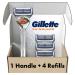 Gillette SkinGuard Men's Razor Flex Handle + 4 Blade Refills