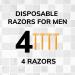 BIC Comfort 3 Men's Disposable Razors - Smooth & Comfortable Shave - 3 Blades - 4 Count Shaving Kit - Buy Online on GoSupps.com