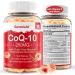 Sugar Free CoQ10 Filled Gummies 250MG Coenzyme Q10 w/ Magnesium Glycinate Niacin No-Flush Vitamin B3 E & Folic Acid High Absorption CoQ10 (Ubiquinone) for Hea-rt Cellular Energy & Antioxidant 60 Count (Pack of 1)