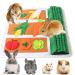 Rabbit Foraging Mat 20"  20"/24'' x24'' Machine Washable Polar Fleece Pet Snuffle Mat Encourages Natural Foraging Skills Interactive Games for Bunny, Guinea Pigs, Chinchillas, Small Animals, Dog Style1