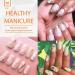 UNA GELLA Short Coffin Fake Nails 216pcs - Pre-shaped Short Coffin Gel Nail Tips for Full Cover Acrylic Nails - 12 Sizes - Home DIY Nail Salon - Buy Online on GoSupps.com