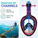 Platinum Arowana Full Face Snorkel Mask - Snorkeling Gear for Adults and Kids - Black/Silver - Large/X-Large - Buy Online on GoSupps.com