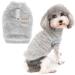 Zunea fleec winter jacket for small dogs warm winter coat sweater sweater soft fuzzy puppy clothing with D-ring for dishes cold weather pet clothing for chihuahua cats gray m gray