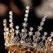 SWEETV Queen Crown for Women - Full Round Wedding Tiara with Rhinestone, Birthday & Cake Topper Crown - Gold Costume Hair Accessories for Prom Party - Buy Online on GoSupps.com