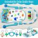 UNIH Baby Gym Play Mat with Kick and Play Piano, Water Mat, Tummy Time Mat - Musical Light Activity Center for Infants, Toddlers - Blue - Buy Online on GoSupps.com