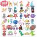 EMOME 204 Sheets Glitter Tattoos for Kids Individually Wrapped Kids Temporary Tattoos Stickers for Party Favors Birthday Supplies Sparkling Kids Fake Tattoos Toys Gifts for Girls Boys