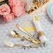 50 Pack Pre Rolled Gold Plastic Cutlery Set with 50 Forks, Knives, Spoons, Napkins - Disposable Set for Party and Wedding - Buy Online on GoSupps.com