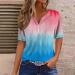 biJerou Women's Fashion Casual Patchwork Short Sleeve T-Shirt - Camouflage & Hot Pink - XL - Buy Online on GoSupps.com