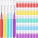 150 Pieces Interdental Brush Teeth Floss Tooth Cleaning Tool Toothpick Cleaner Dental Tooth Flossing Head Teeth Soft Dental Pick Refill Dental Flosser Oral Dental Hygiene Teeth Flossing (Vivid Color)