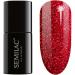 Semilac UV nail polish Hybrid 318 Burgundy Red Glitter 7ml