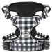 Heele dog crockery no-pull dog harness breast dishes for medium-sized dogs softly breathable adjustable reflective dog harness anti-pull with padded handle black and white checkered l l black and white