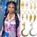 Handmade Wire Wrapped Crystal Loc Jewelry Set - 128 Pieces for Dreadlocks, Braids, and Twists | Butterfly Hair Rings, Charms, and Cuffs for Women, Men, and Girls - Buy Online on GoSupps.com