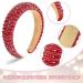 Syhood 5 Pieces Valentine's Day Rhinestone Padded Headband - Mixed Color | Wedding Hair Accessory with Crystal Beads and Glitter | Baroque Rhinestone Embellished Headpiece - Buy Online on GoSupps.com