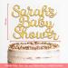 Personalised Baby Shower Cake Topper - Custom Name Decoration in Gold | KreateSquare - Buy Online on GoSupps.com