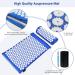 BRRIVER Acupressure Mat Set - Acupuncture Mat & Pillow with Massage Stick Blue Washable & Portable for Yoga Relaxation & Massage - Buy Online on GoSupps.com