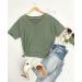MIROL Women's Half Sleeve V Neck T Shirt - Oversized Loose Top in Large Armygreen - Buy Online on GoSupps.com